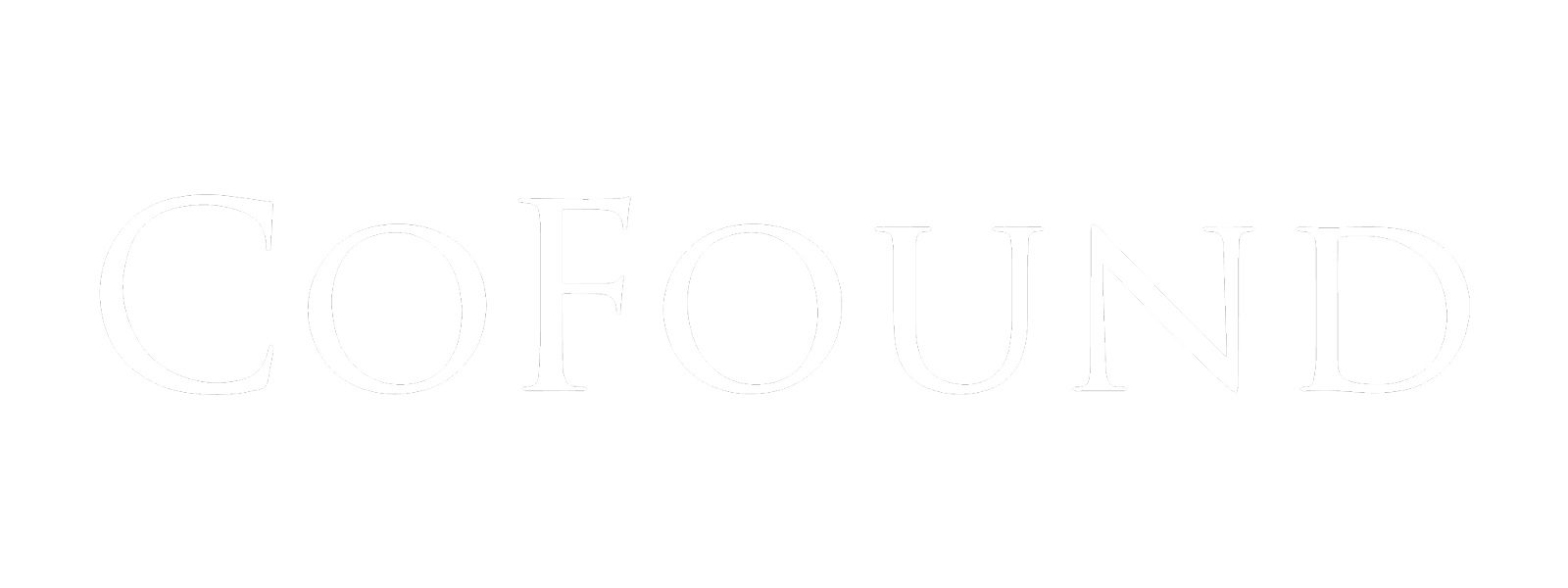 CoFound horizontal wordmark, for dark backgrounds